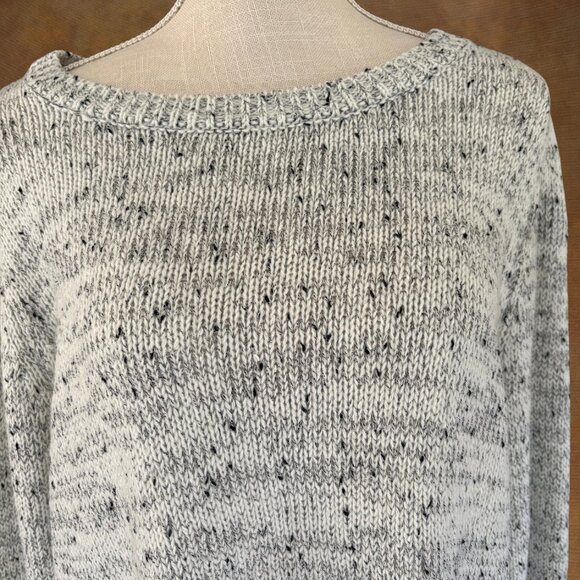 Croft & Barrow Gray Marled Sweater XXL Layered Look Chiffon Hem - Picture 2 of 8